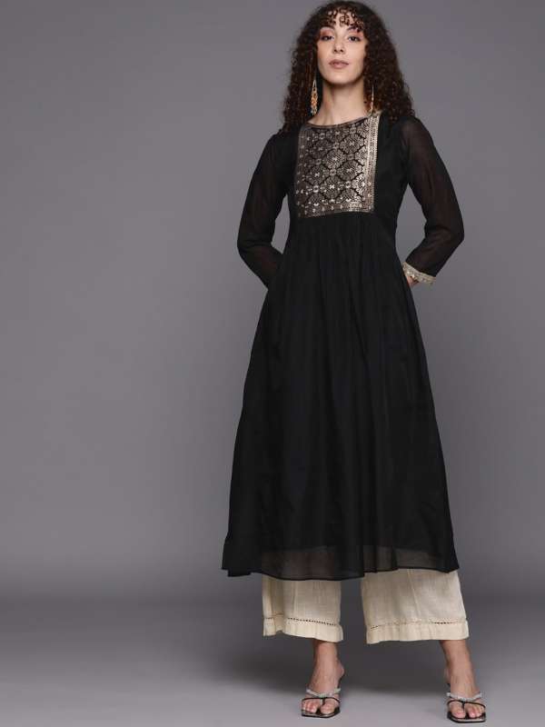 Inddus black anarkali online