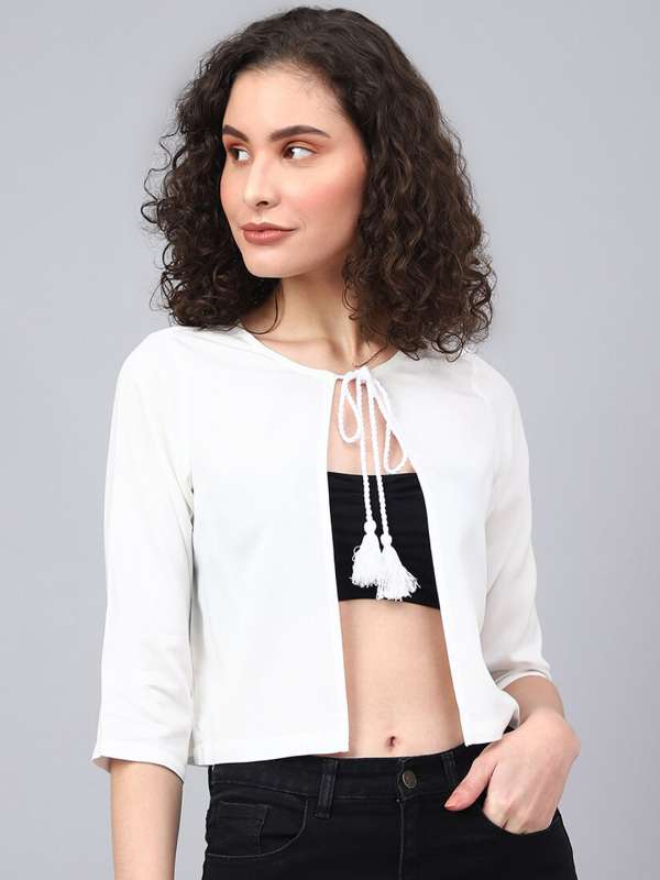 Solid White Shrug Buy Solid White Shrug online in India