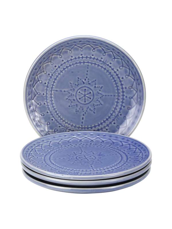 Blue ceramic plate sales