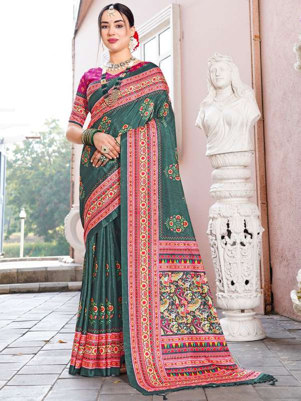 Myntra crepe silk sarees new arrivals