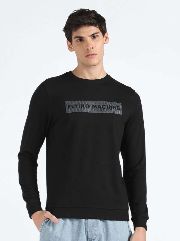 Flying Machine Black Sweatshirts Buy Flying Machine Black