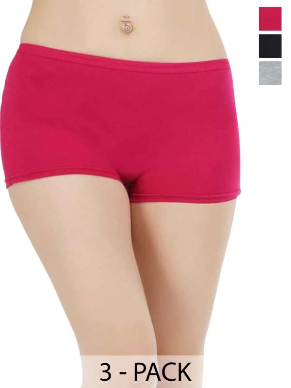 Buy Zivame Low Rise Full Coverage Boyshorts - Rose Red at Rs.299