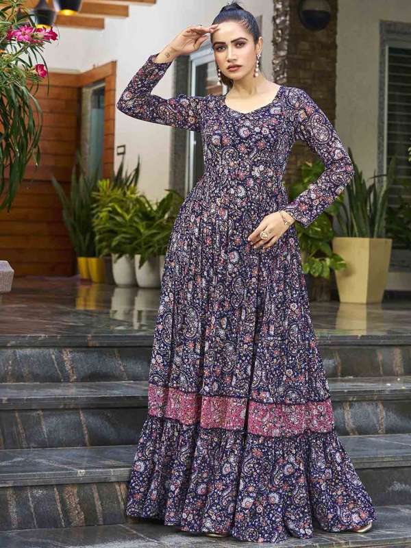Vajor Blue Printed Maxi Dress 7168937.htm Buy Vajor Blue Printed Maxi Dress 7168937.htm online in India