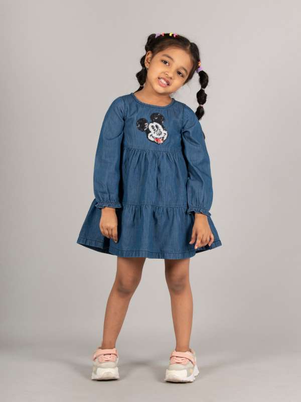 Girls Denim Dress Buy Girls Denim Dresses Online Myntra