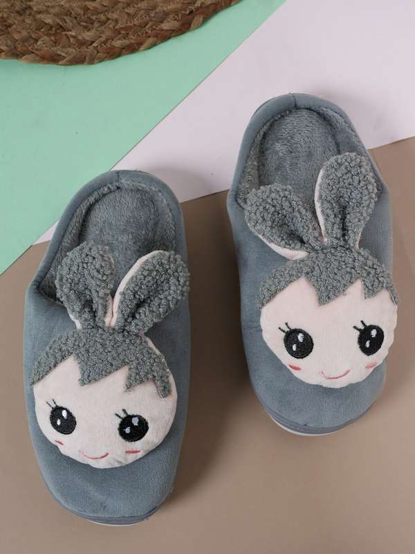 Fur slippers myntra online
