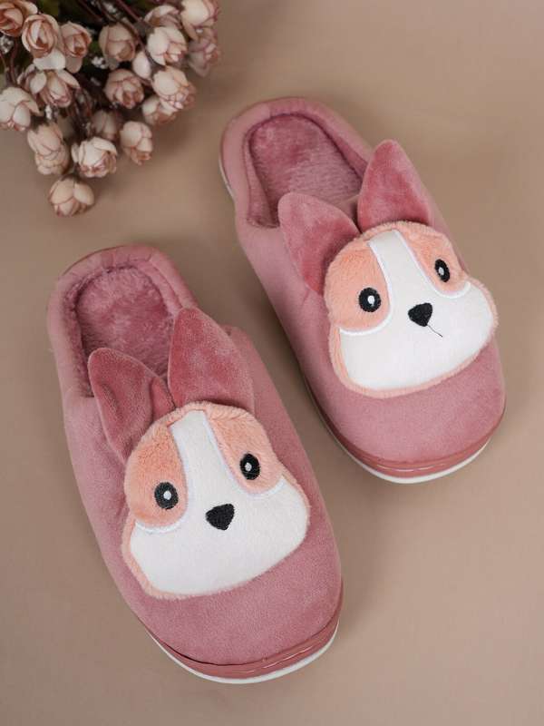 Fur hot sale slippers myntra
