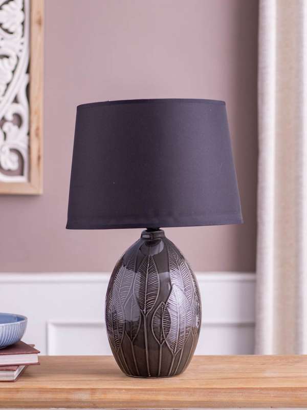 Brown ceramic outlet table lamp