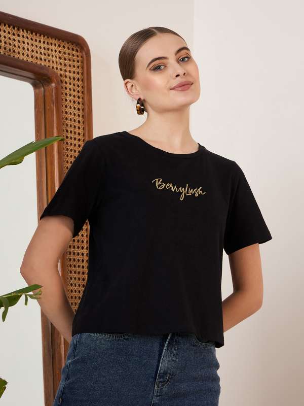 Basics Black T Shirts Buy Basics Black T Shirts online in India