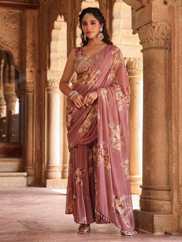 Palazzo saree hotsell party wear