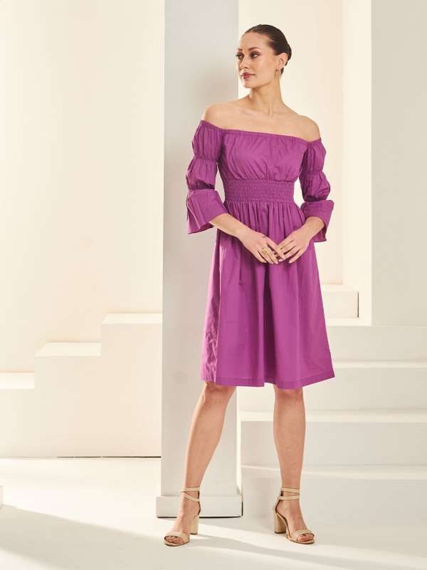 Yellow Purple Women Dresses Off Shoulder Buy Yellow Purple Women