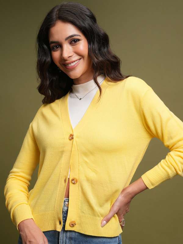 Sweaters Cardigans Yellow Buy Sweaters Cardigans Yellow online