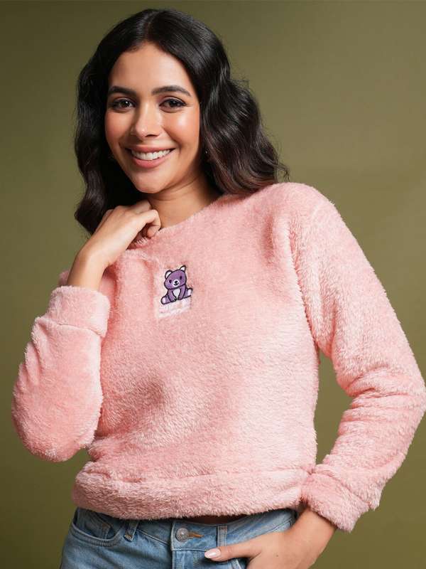 Pink Women Sweatshirts Buy Pink Women Sweatshirts online in India