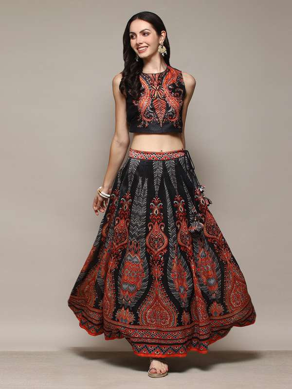 Biba Black Lehenga Cholis Buy Biba Black Lehenga Cholis online in India