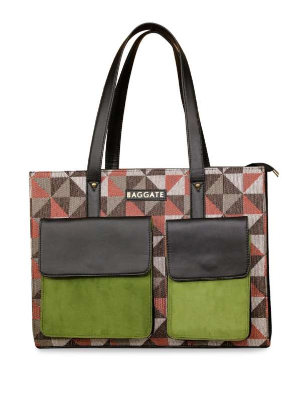Structured tote bag with pockets clearance