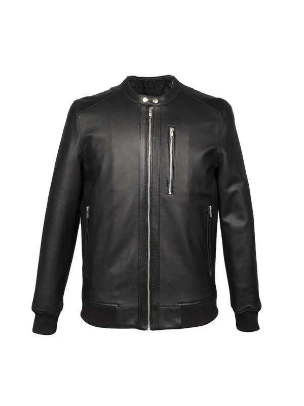 Myntra leather jackets for mens online