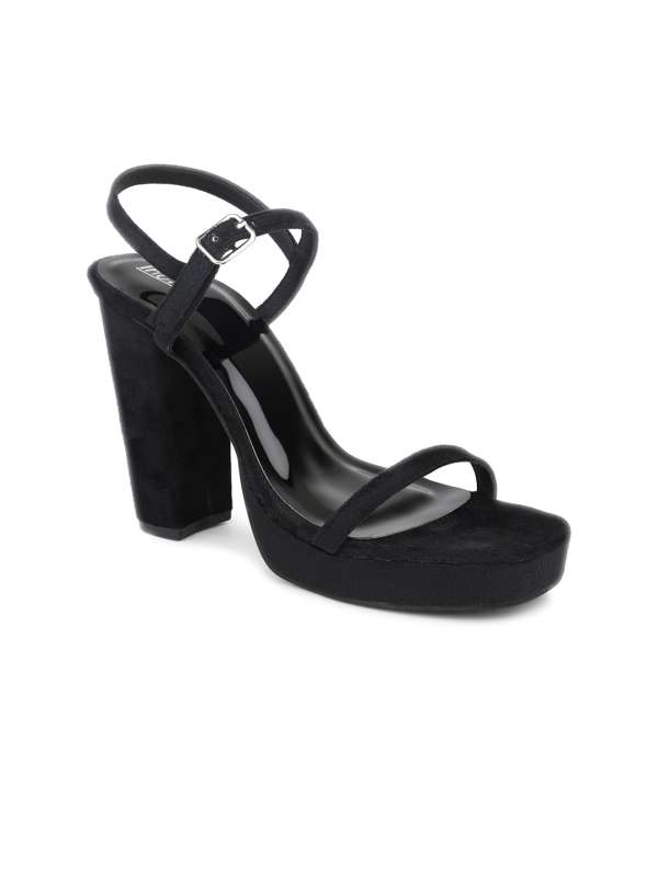 Black velvet platform sandals best sale