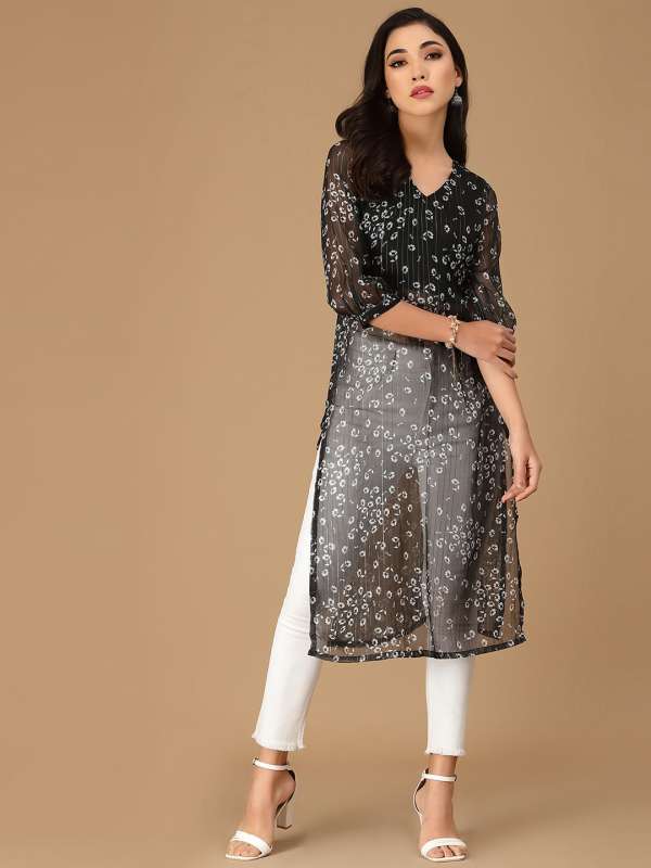 Chiffon sales kurtis online