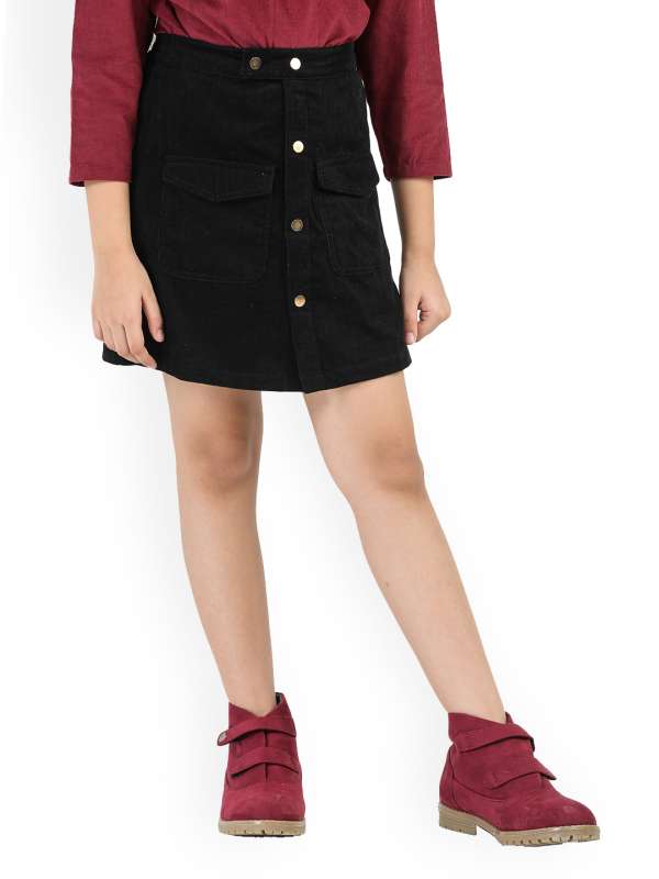 Black corduroy 2025 skirt india