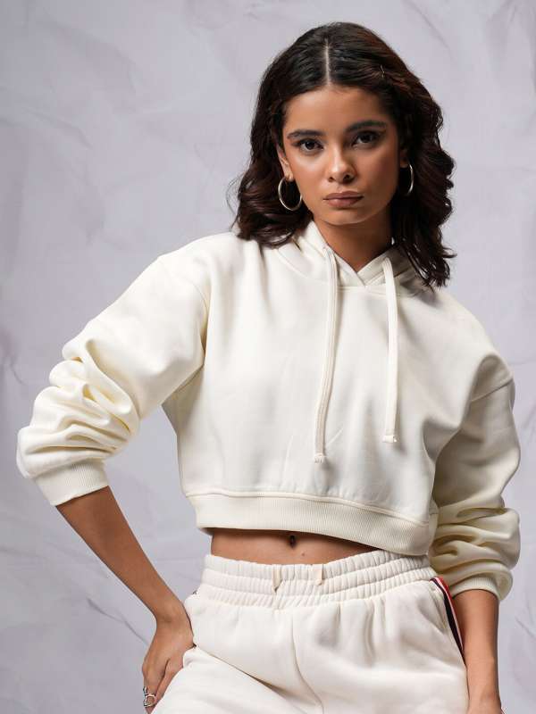 Crop hoodie myntra deals
