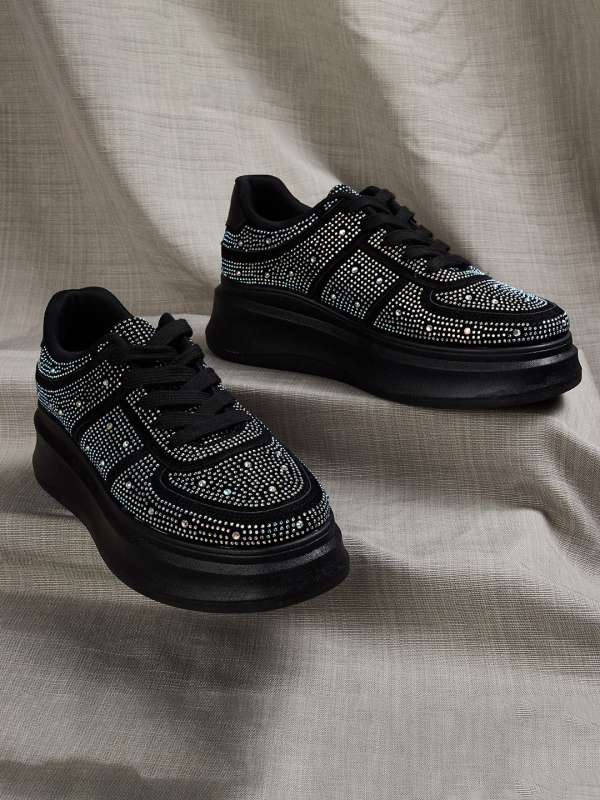 Chunky black womens shoes hotsell