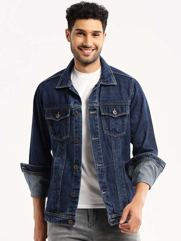 Men Navy Blue Denim Jackets Buy Men Navy Blue Denim Jackets