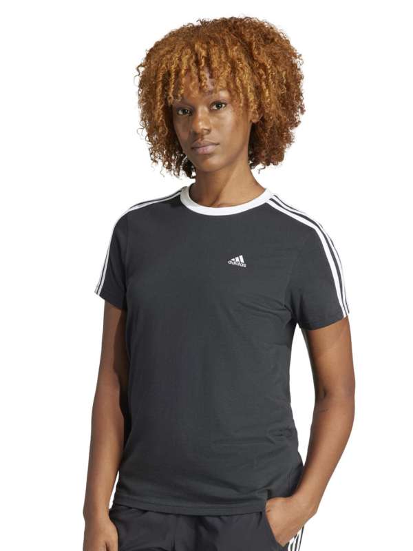 Orange Black Women Neck Tshirt Adidas Buy Orange Black Women