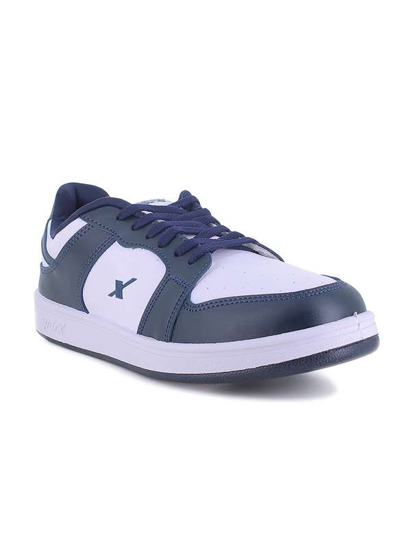 Sparx white shoes with black stripes sales