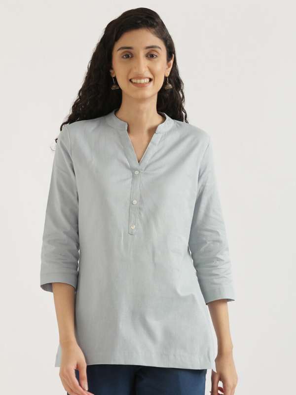 Solid cotton kurtis online online