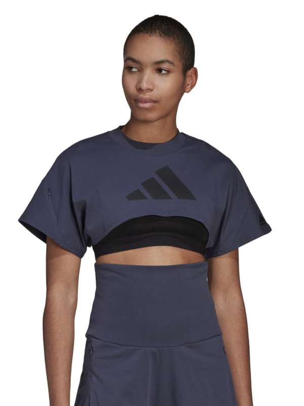 Adidas peach crop top store