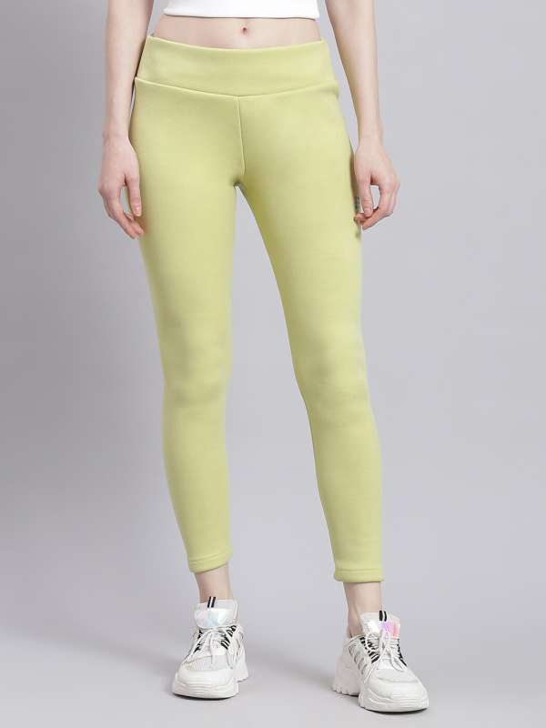 RANGMANCH BY PANTALOONS Lime Green Solid Leggings Price in India, Full  Specifications & Offers