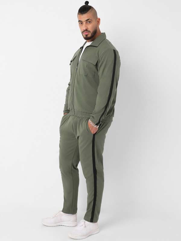 Olive green deals tracksuit mens