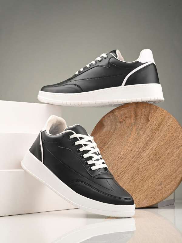 Black and white sneakers mens sale