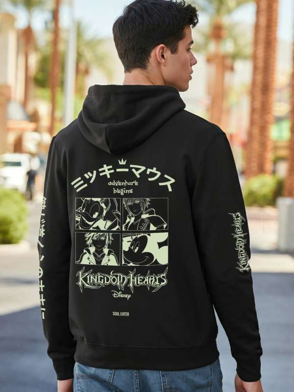 Mickey mouse black hoodie top