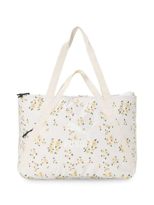 White and gold puma bag clearance