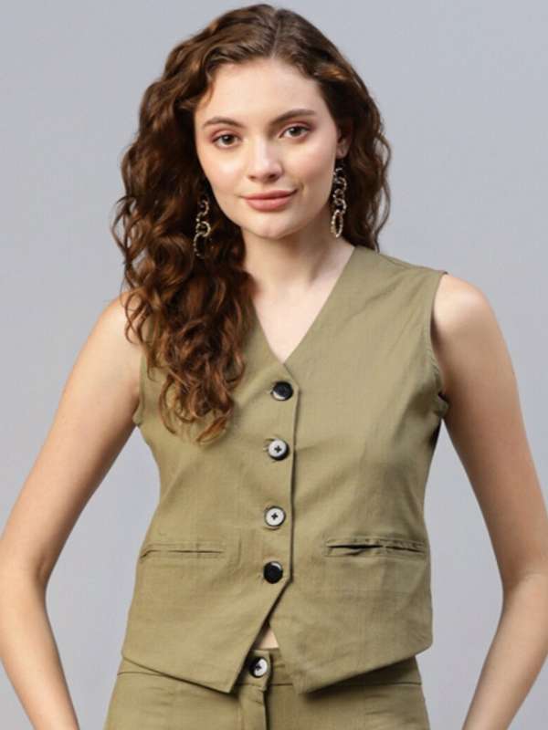 Khaki waistcoat discount