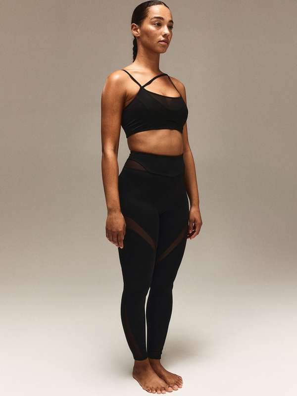 Black Mesh Detailed Leggings – Ethical Body Activewear