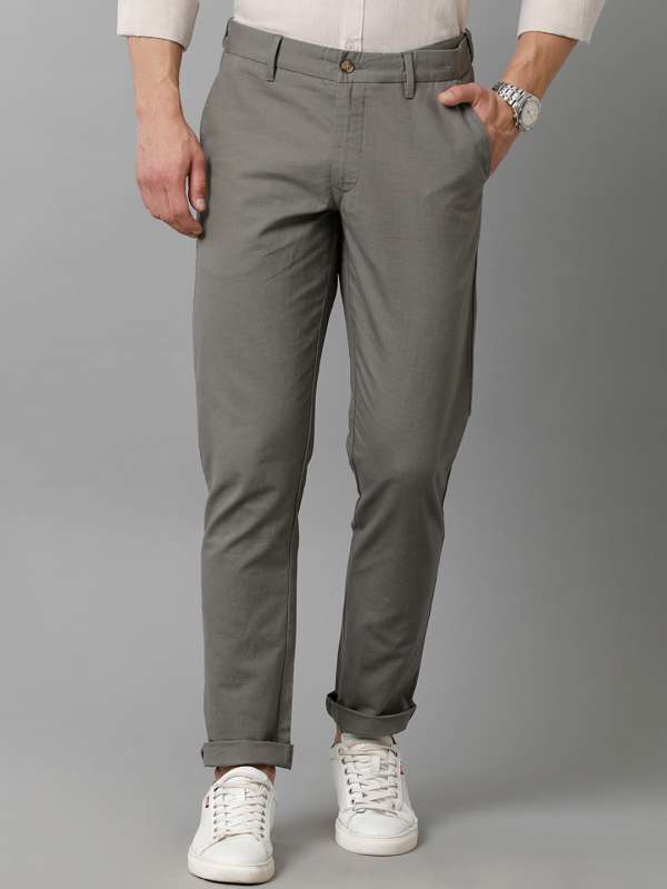 Dark grey loose linen pants