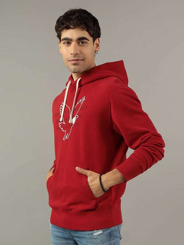 American eagle red sweatshirt clearance