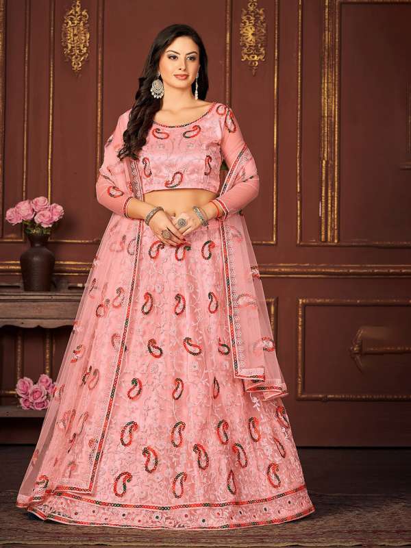 Peach Lehenga Choli Online Shopping for Peach colour Lehenga