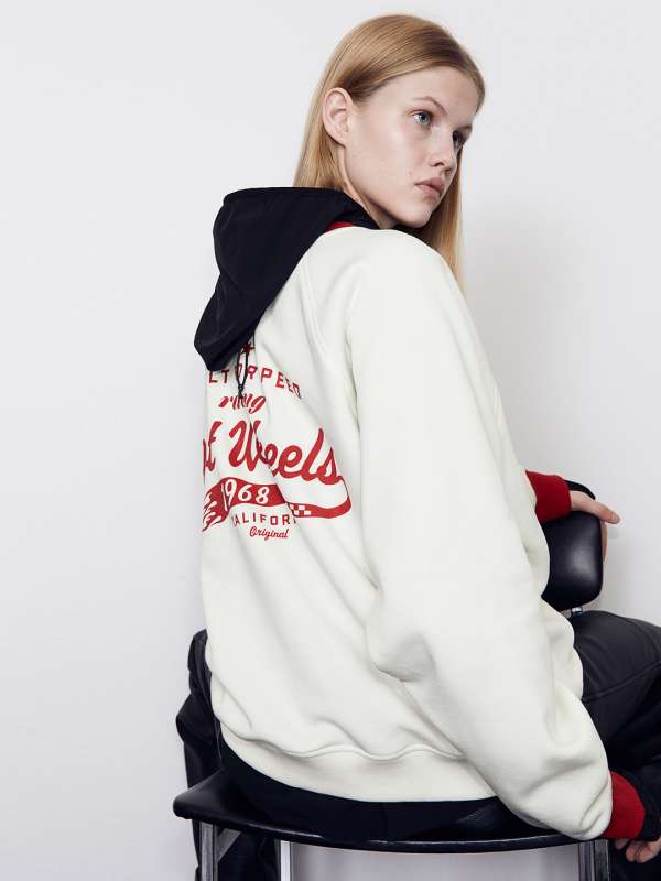 Sweatshirt white womens top