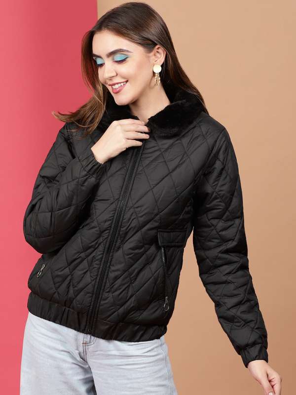 Black Women Winter Jackets The Indian Garage Co Okane Buy Black