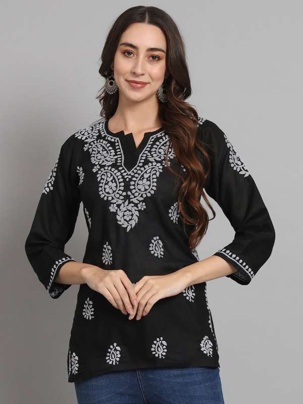 Buy Best Black Chikankari Kurta For Women Online in India at Best