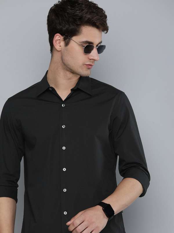 Levis Black Solid Slim Fit Casual Shirt Buy Levis Black Solid Slim Fit Casual Shirt online in India