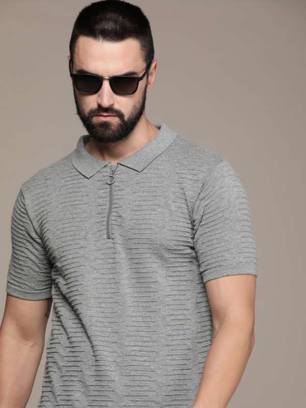 Men Grey Polo Tshirts Buy Men Grey Polo Tshirts online in India