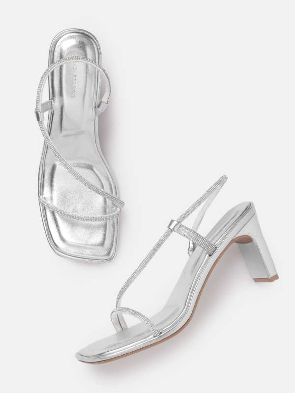 Silver sandals online india on sale