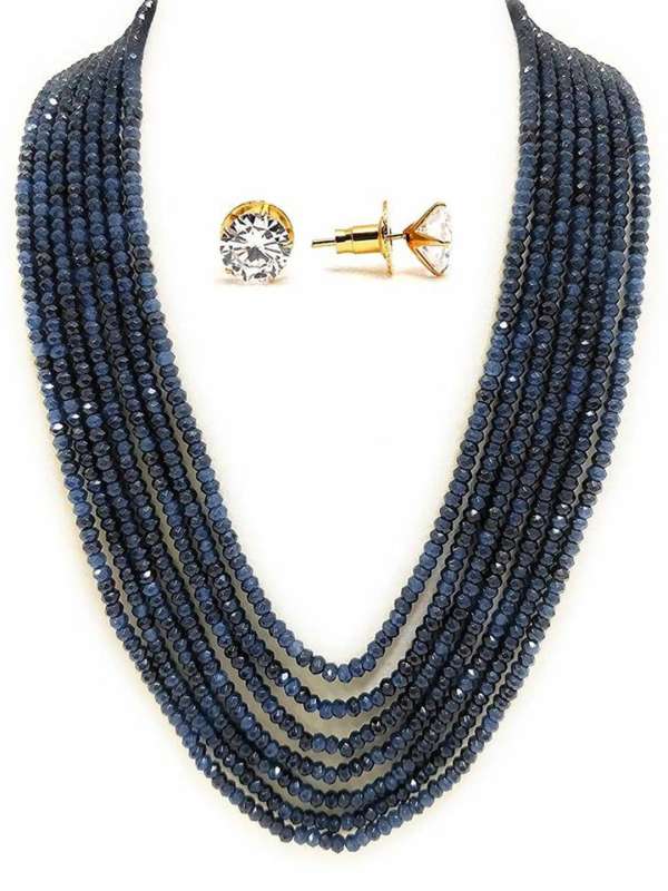 Navy blue outlet stone necklace