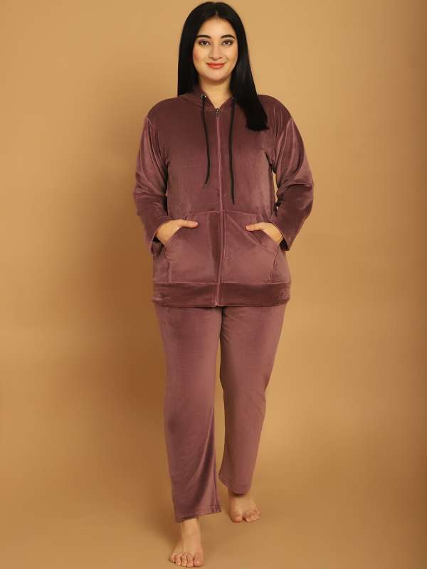 Velvet night suit online deals