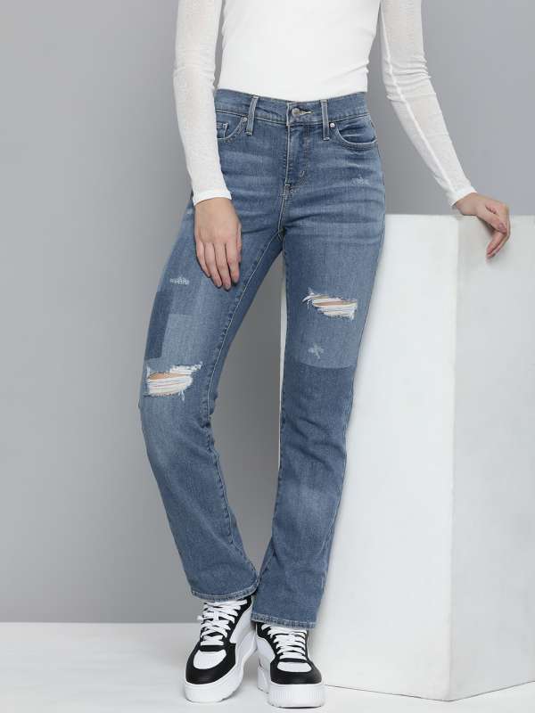 Levi ripped jeans women's clearance