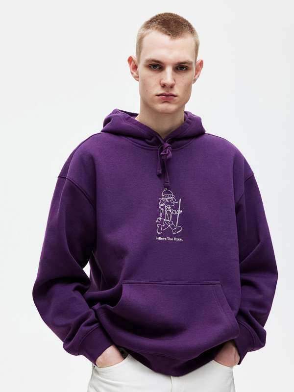 H and m purple hoodie hot sale
