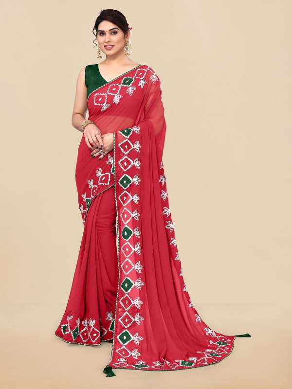 Gota patti saree myntra top